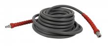 BE Power Equipment 85.238.255T - High-Pressure hose - 50' x 3/8" Grey Non-Marking, 6000 PSI, Double Steel braided rubber, SS 