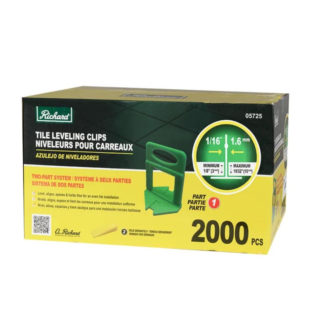 Tile levelling clip, 1/16&#39;&#39;, used with 05712 (Box of 2000)