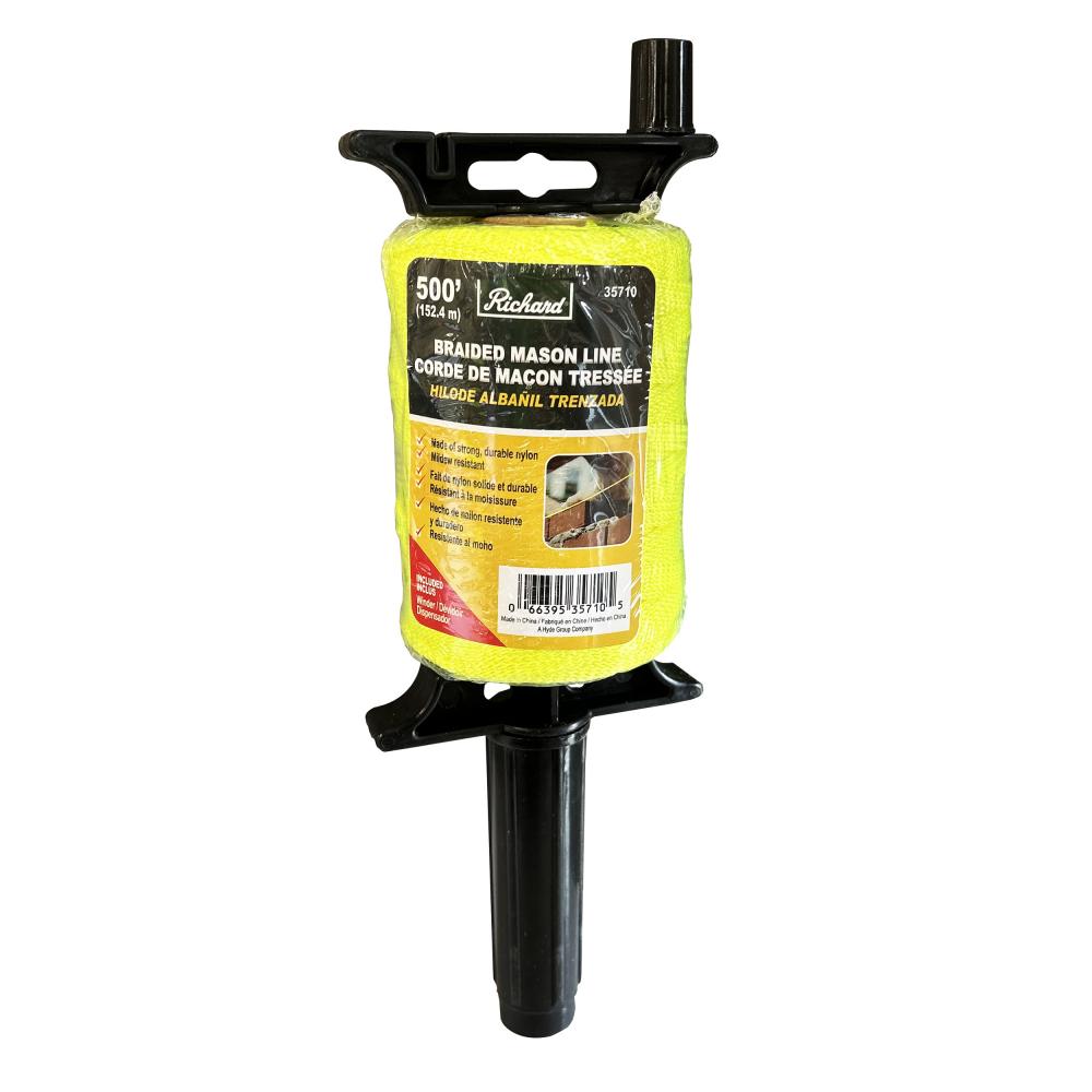 Mason’s line winder with 500ft fluorescent yellow braided mason line
