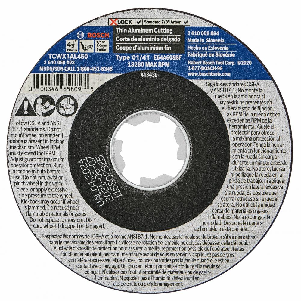 4-1/2 In. X-LOCK Abrasive Wheel