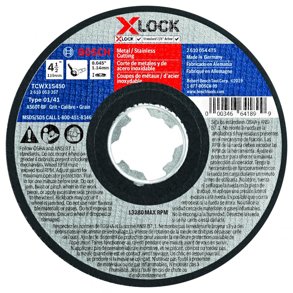 4-1/2 In. X-LOCK Abrasive Wheel
