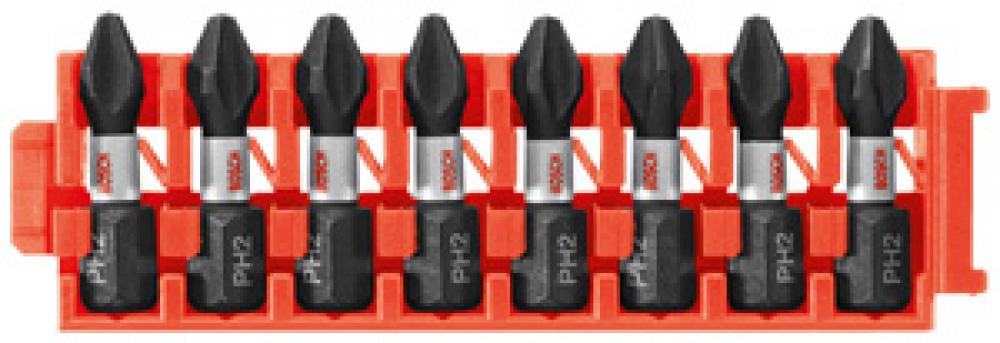8 pc. PhillipsÂŽ #2 Insert Bit Cli