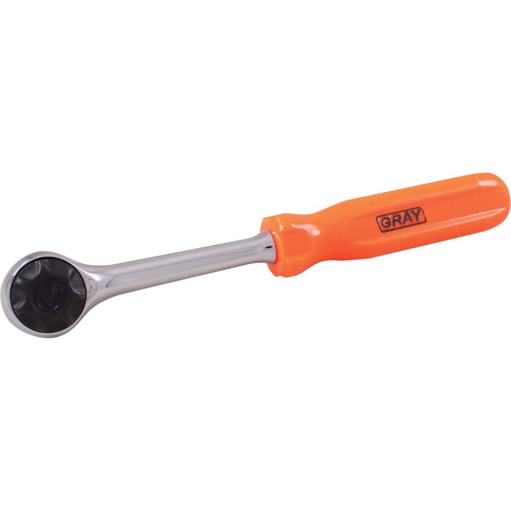 3/8&#34; Drive 72 Tooth Reversible Round Head Ratchet, Screwdriver Handle, 8-3/4&#34; Long