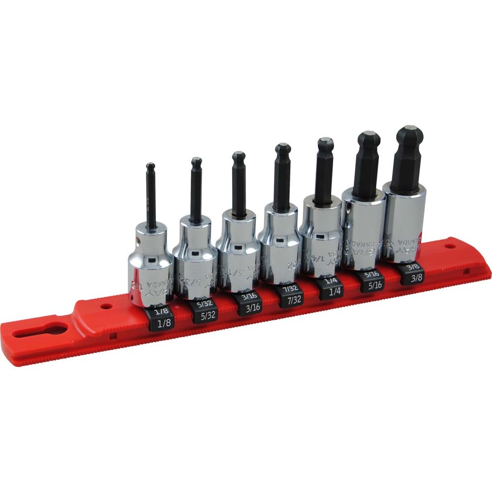 7 Piece 3/8&#34; Drive Torx Head Socket Set, T7 - T21