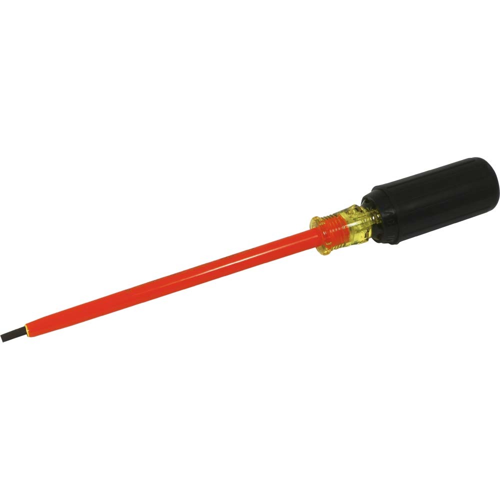 Electrician&#39;s Slotted Screwdriver, 6&#34; Blade Length, .020 X 5/32&#34; Tip, 1000V Insulated