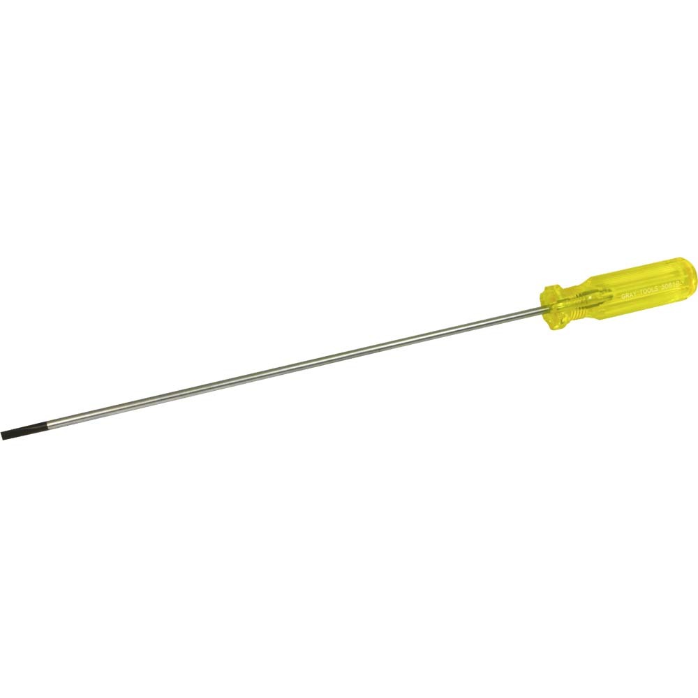 Electrician&#39;s Slotted Screwdriver, 12&#34; Blade Length, .028 X 3/16&#34; Tip
