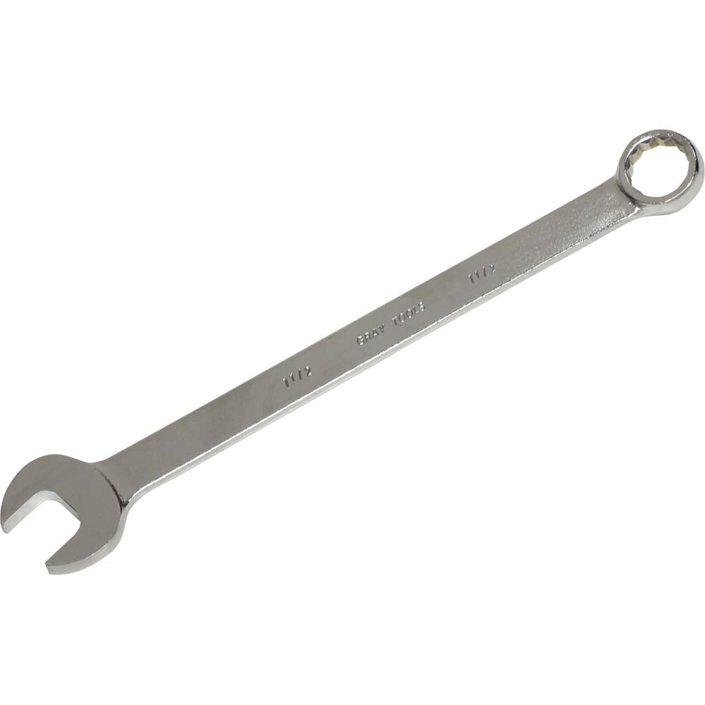 Combination Wrench 1-1/2&#34;, 12 Point, Satin Chrome Finish