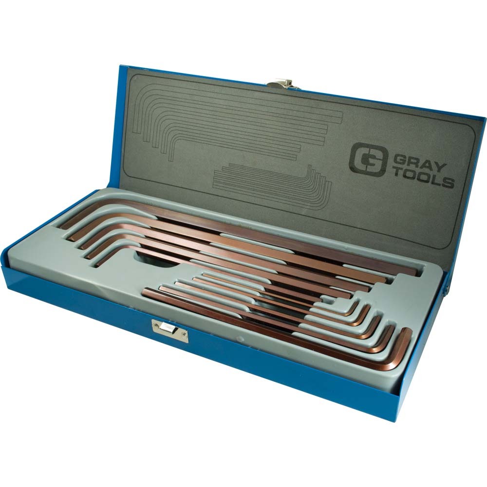 10 Piece SAE, Extra Long Arm S2 Hex Key Set, 1/8&#34; - 5/8&#34;