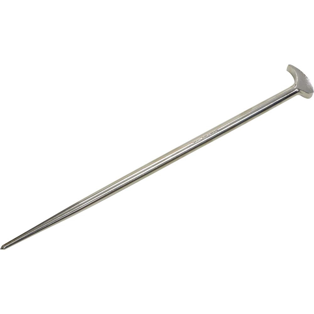 20&#34; Rolling Head Pry Bar, 1/2&#34; Round Shank, Nickel Plate Finish