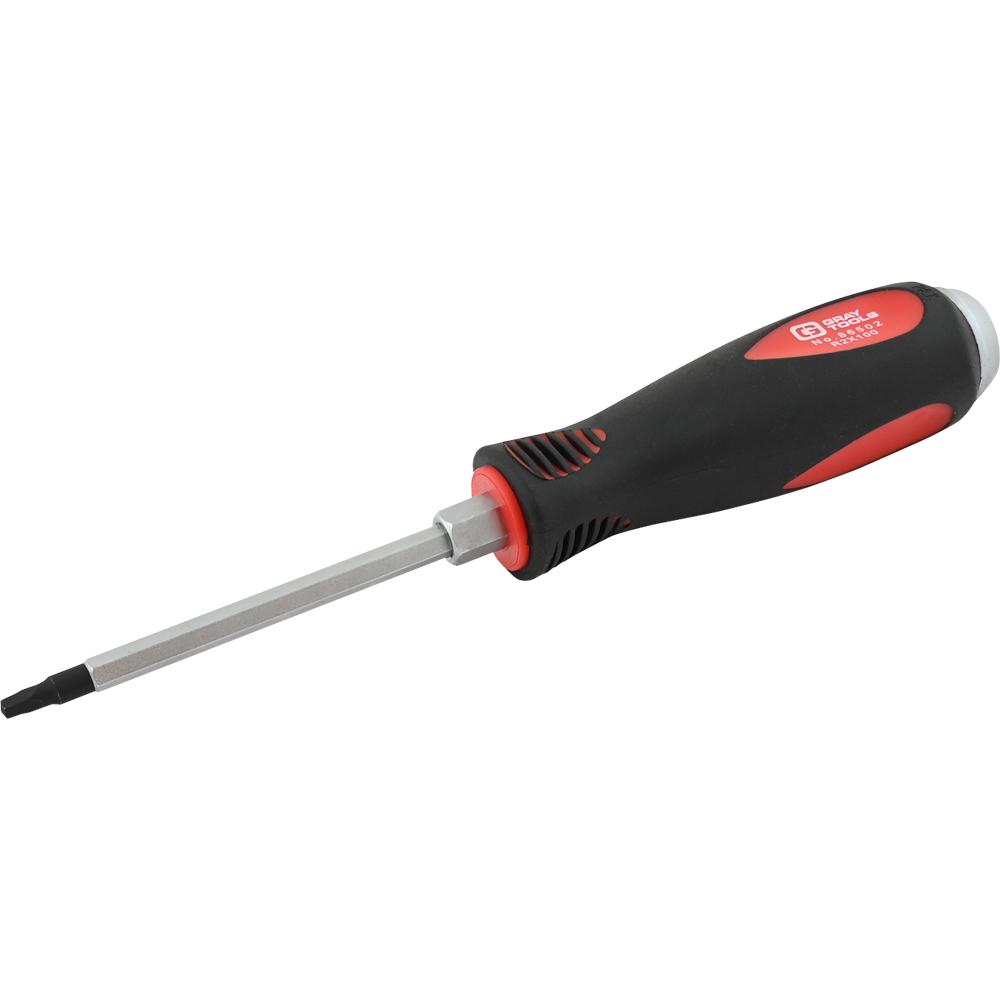 #2 Square Recess Comfort Grip Screwdriver, 1/4&#34; Shank, 4&#34; Blade Length