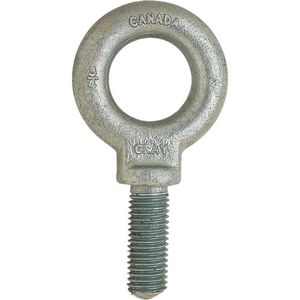 1/4-20 Thread Galvanized, Shoulder Pattern Eyebolt