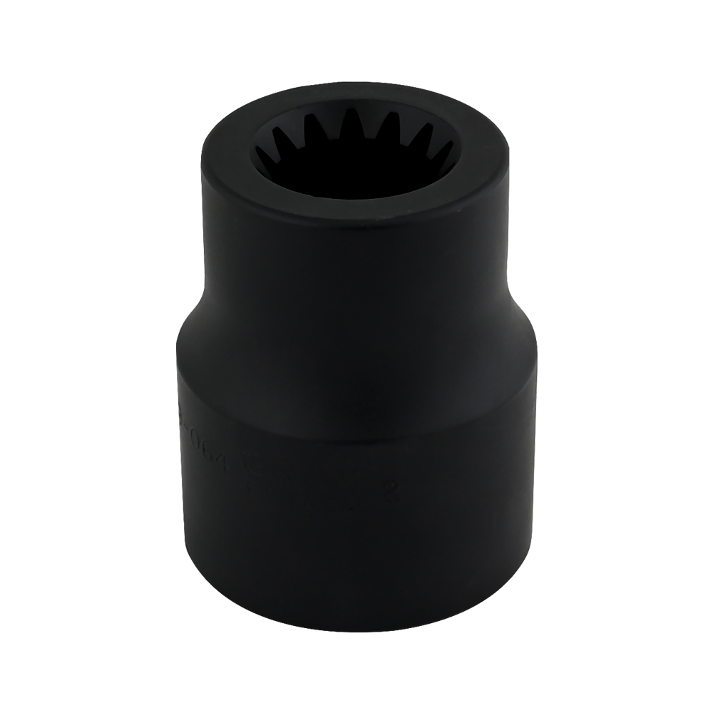 2&#34; X #5 Spline Drive, 6 Point Standard Length, Impact Socket