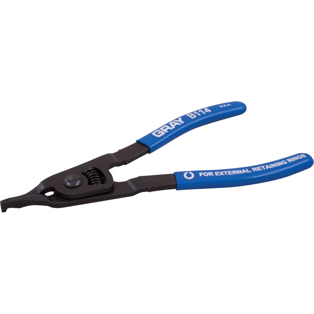 Heavy Duty Industrial Retaining Ring Pliers, 8-1/4&#34; Long, With Fixed Horseshoe Tips