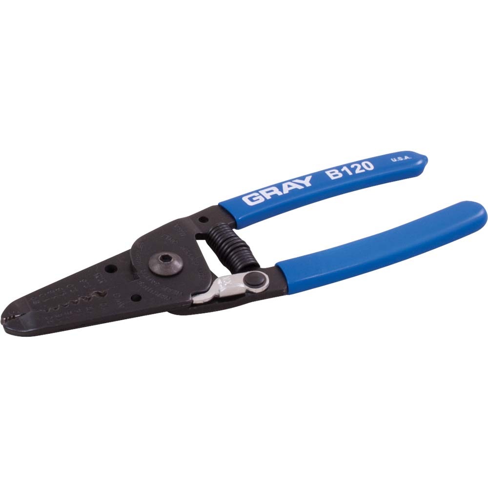 Wire Cutter/stripper With Lock, 6&#34; Long, AWG 20, 18, 16, 14, 12 & 10