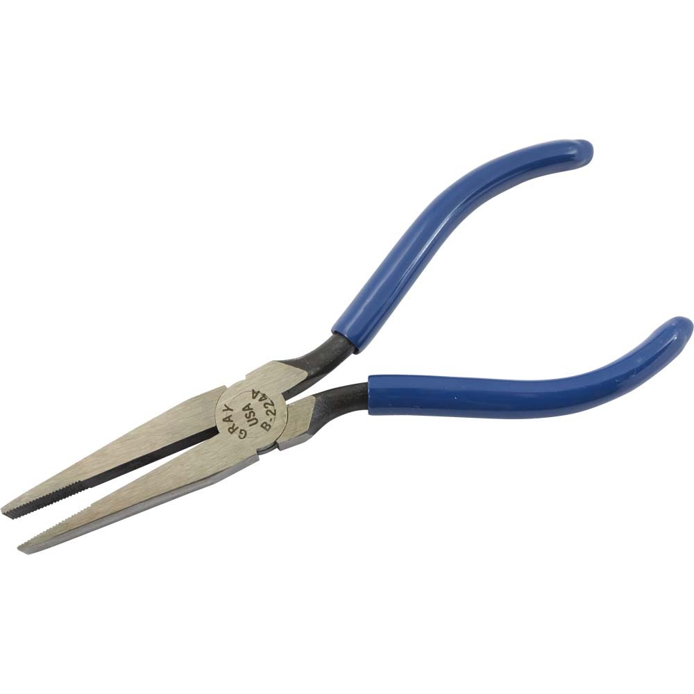 Flat Nose Plier, 6-1/2&#34; Long, 2&#34; Jaw