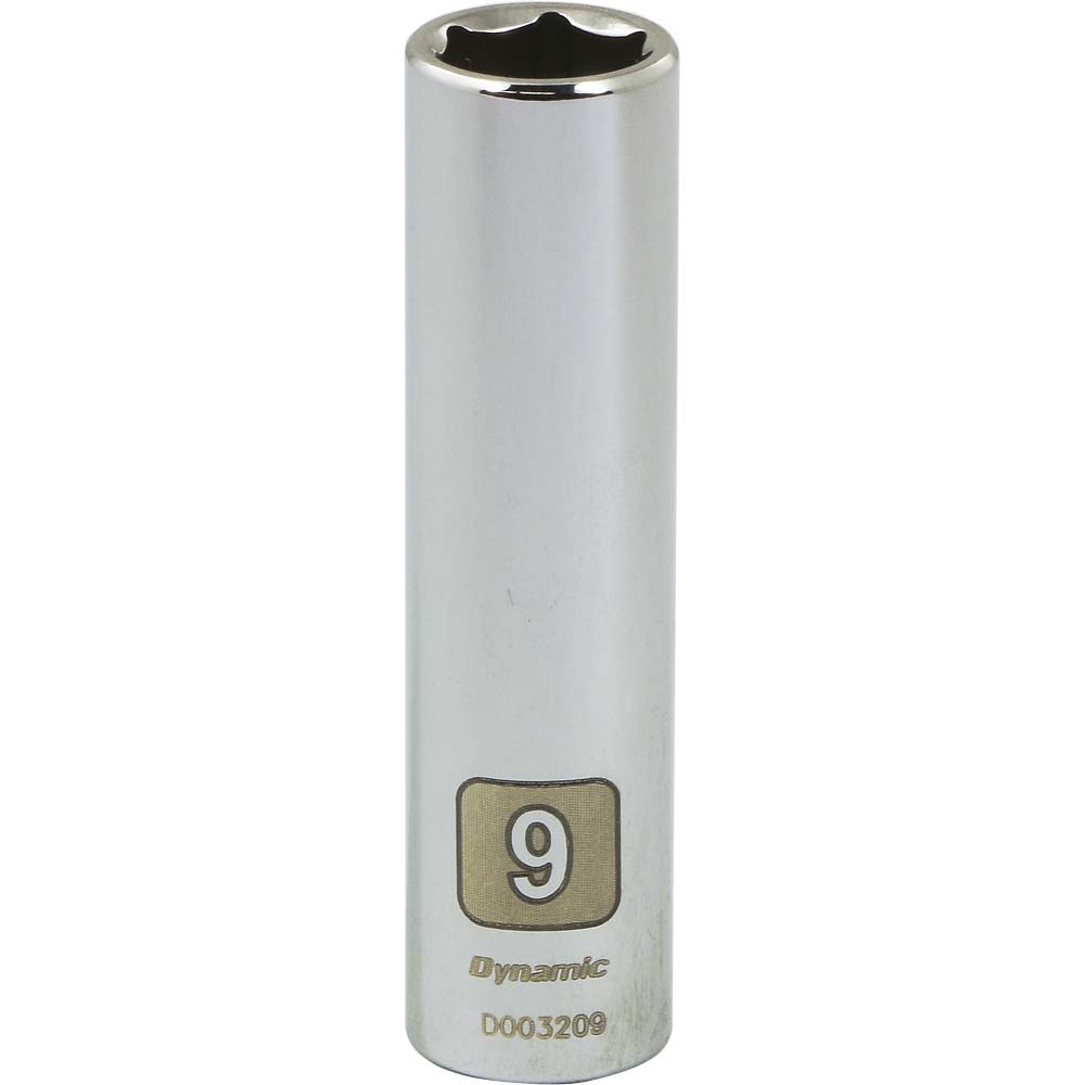 1/4&#34; Drive 6 Point Metric, 9mm Deep Length, Chrome Finish Socket