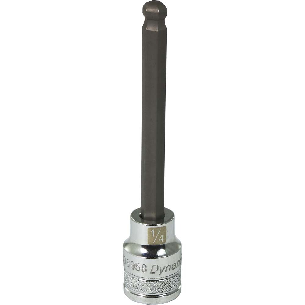 3/8&#34; Drive SAE Hex Head, 1/4&#34; Long Ball Nose, Chrome Finish Socket