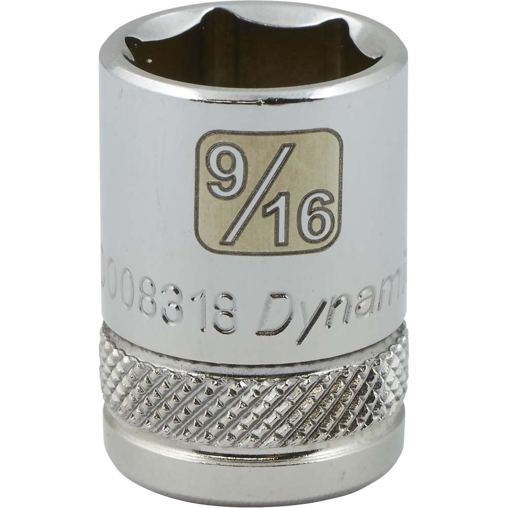 3/8&#34; Drive 6 Point SAE, 9/16&#34; Standard Length, Chrome Finish Socket