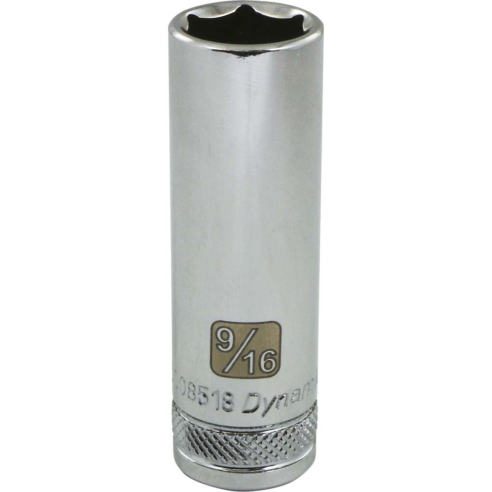 3/8&#34; Drive 6 Point SAE, 9/16&#34; Deep Length, Chrome Finish Socket
