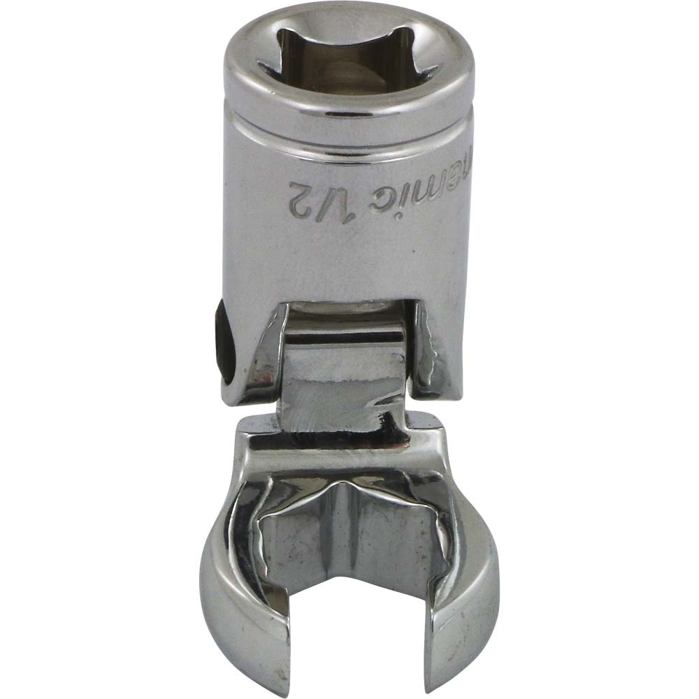3/8&#34; Drive SAE 1/2&#34; Flex Head, Crow Foot Flare Nut Socket, Chrome Finish