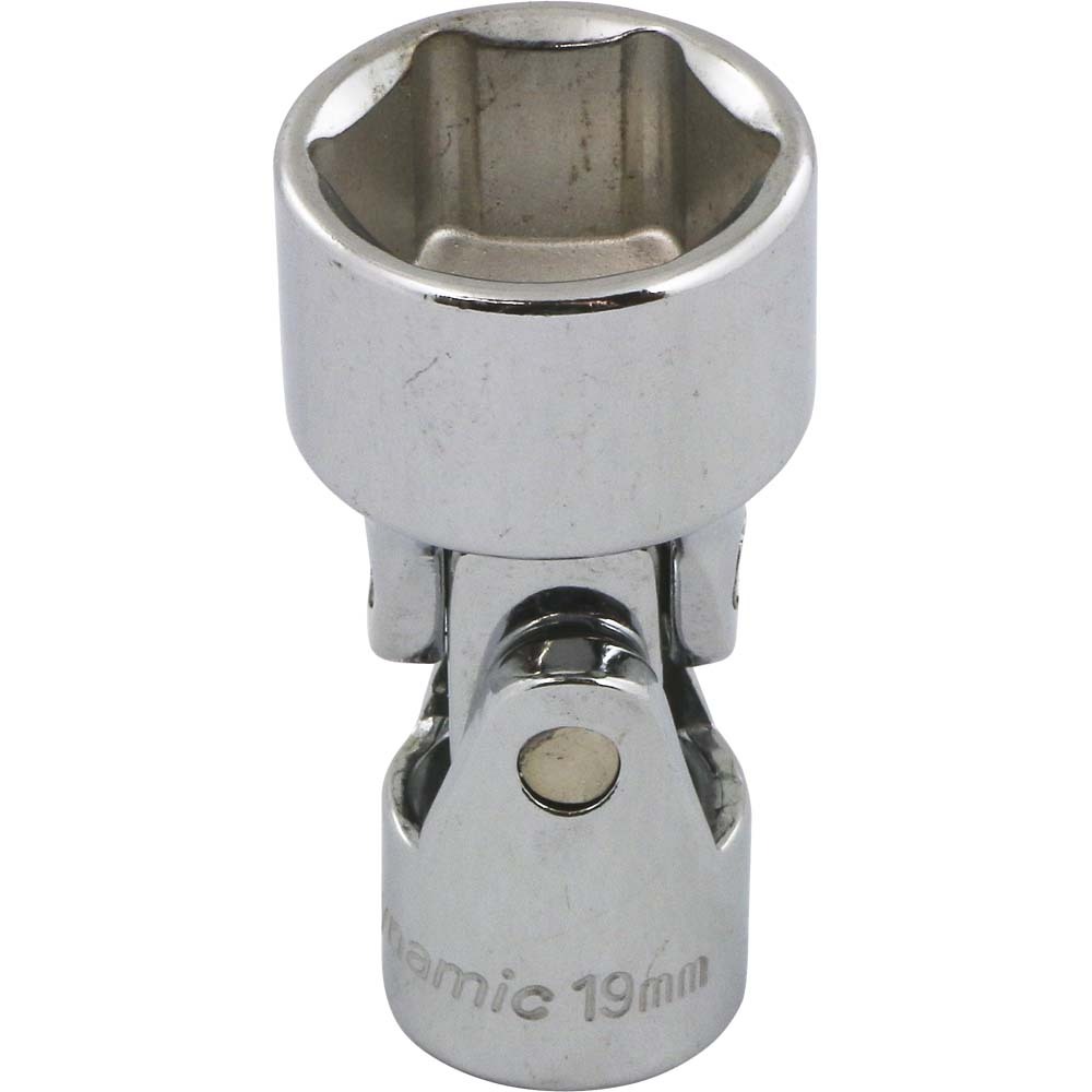 3/8&#34; Drive 6 Point Metric, 19mm Universal Joint Socket, Chrome Finish