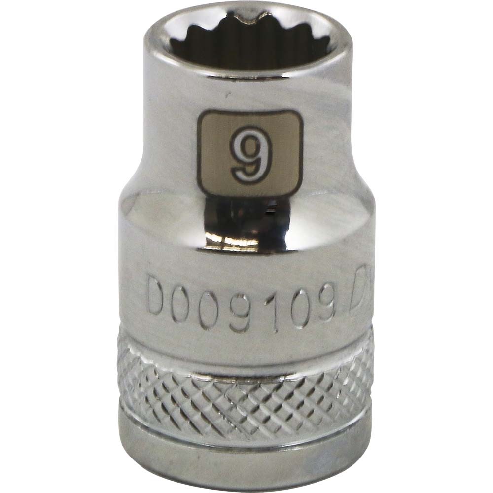 3/8&#34; Drive 12 Point Metric, 9mm Standard Length, Chrome Finish Socket