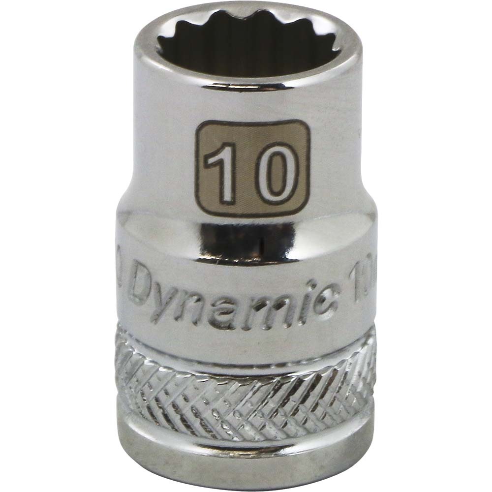 3/8&#34; Drive 12 Point Metric, 10mm Standard Length, Chrome Finish Socket