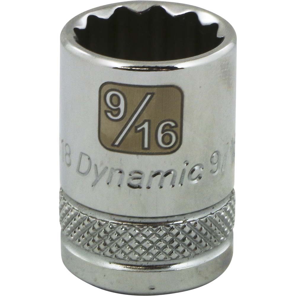 3/8&#34; Drive 12 Point SAE, 9/16&#34; Standard Length, Chrome Finish Socket
