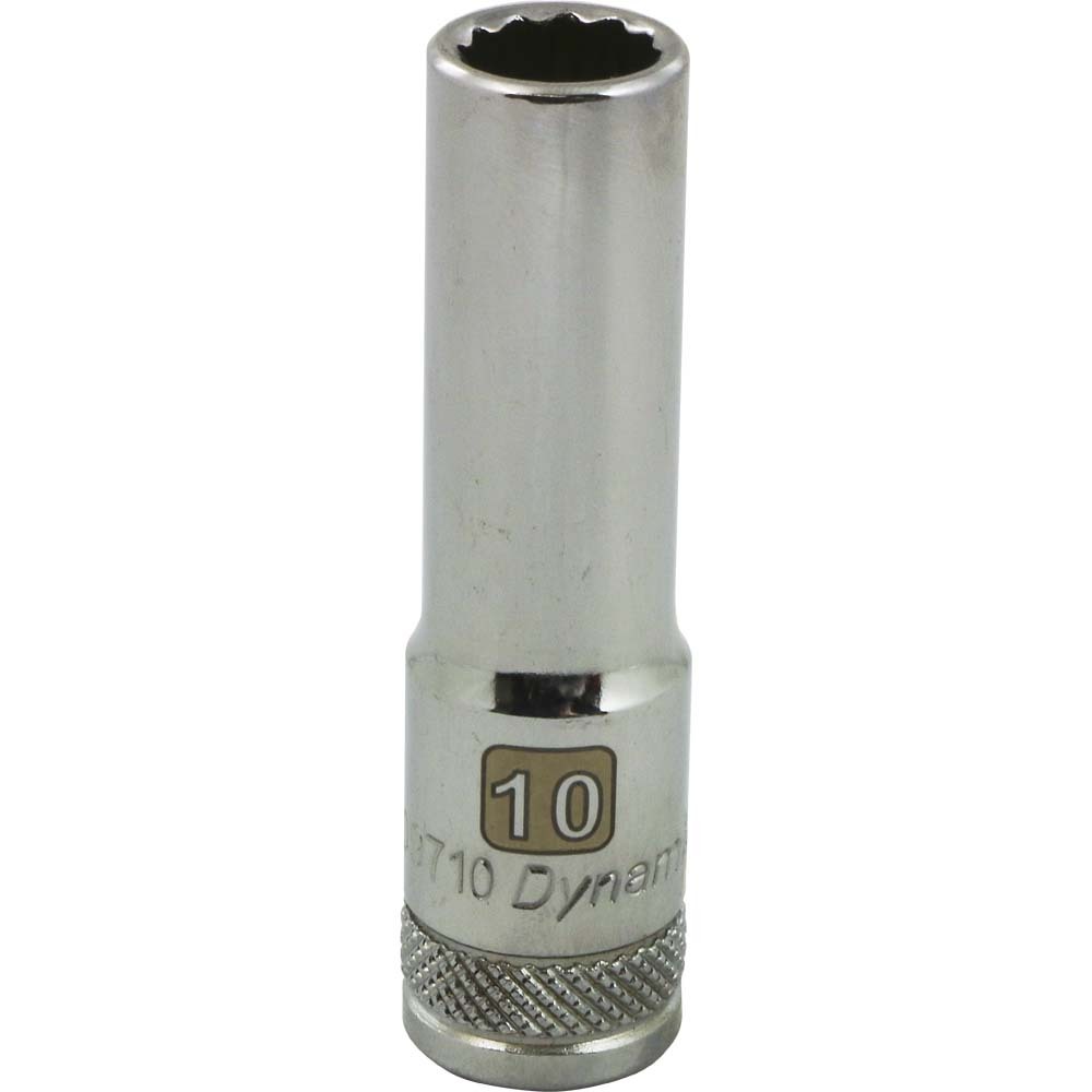 3/8&#34; Drive 12 Point Metric, 10mm Deep Length, Chrome Finish Socket