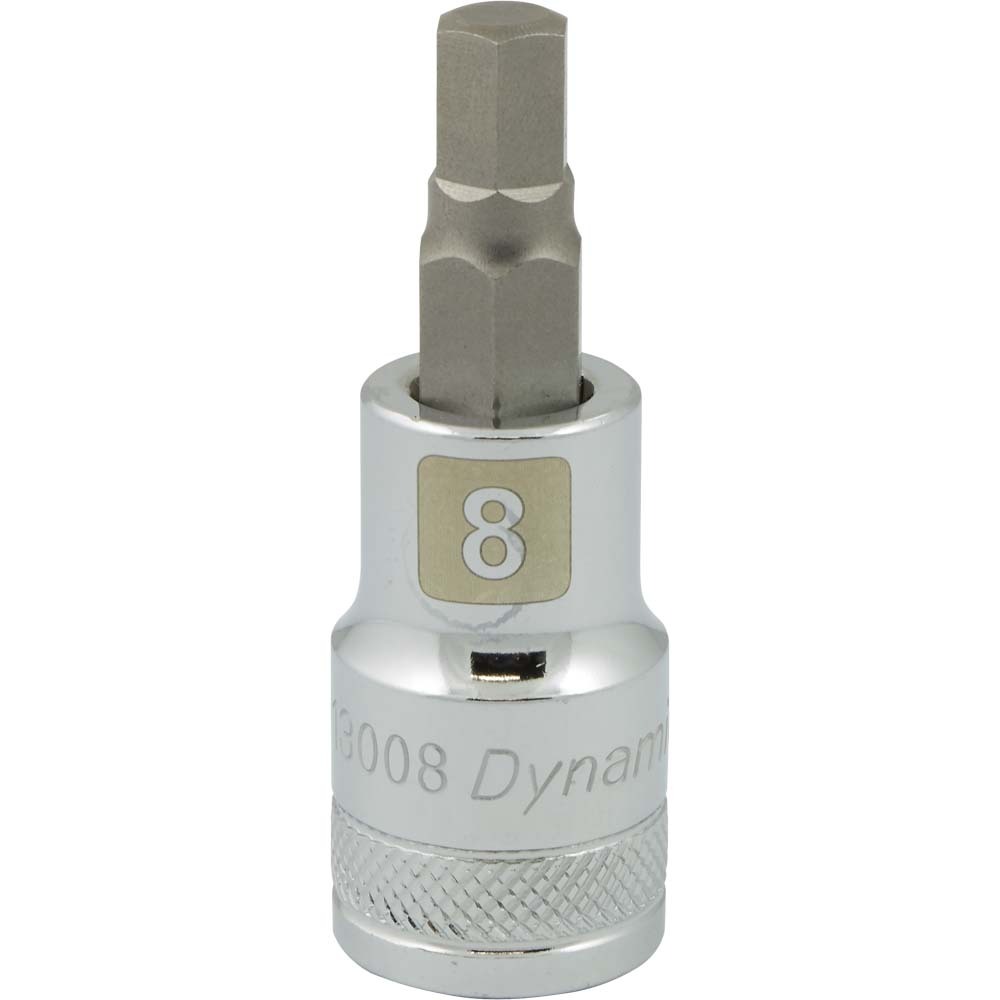 1/2&#34; Drive Metric Hex Head, 8mm Bit Standard Length, Chrome Finish Socket