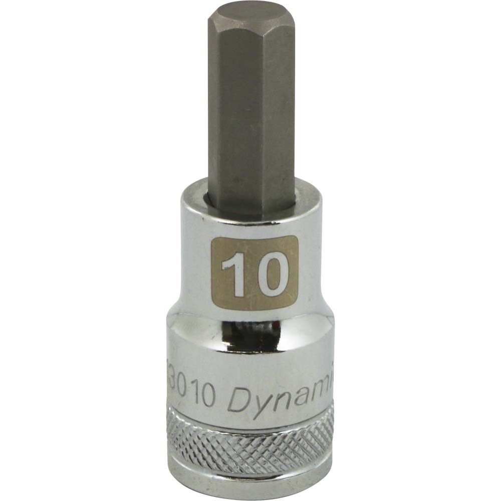 1/2&#34; Drive Metric Hex Head, 10mm Bit Standard Length, Chrome Finish Socket