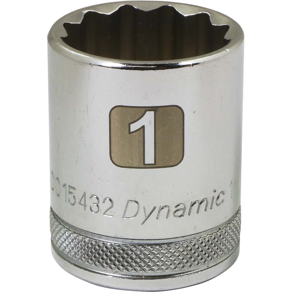 1/2&#34; Drive 12 Point SAE, 1&#34; Standard Length, Chrome Finish Socket
