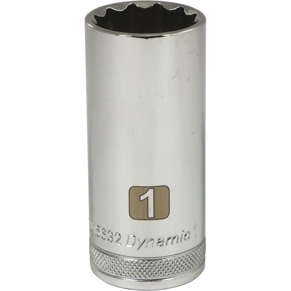 1/2&#34; Drive 12 Point SAE, 1&#34; Deep Length, Chrome Finish Socket
