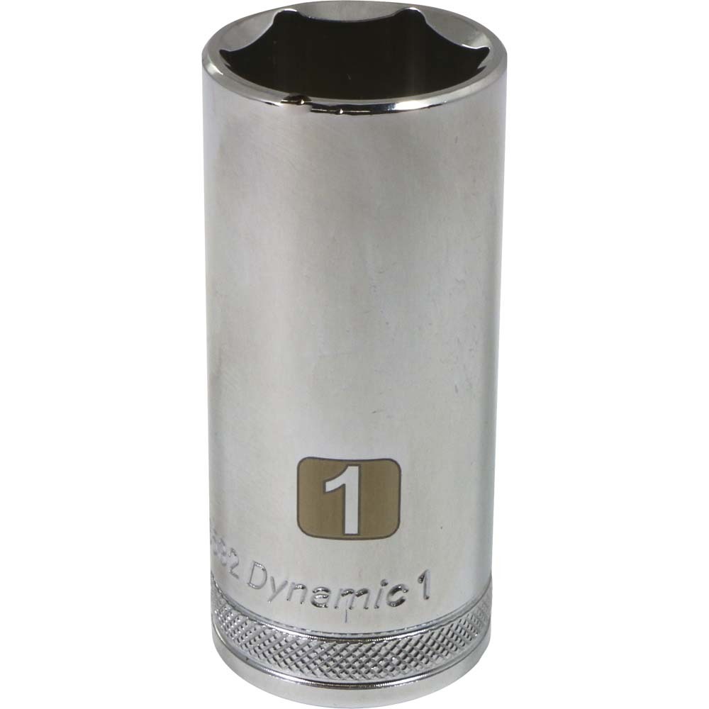 1/2&#34; Drive 6 Point SAE, 1&#34; Deep Length, Chrome Finish Socket