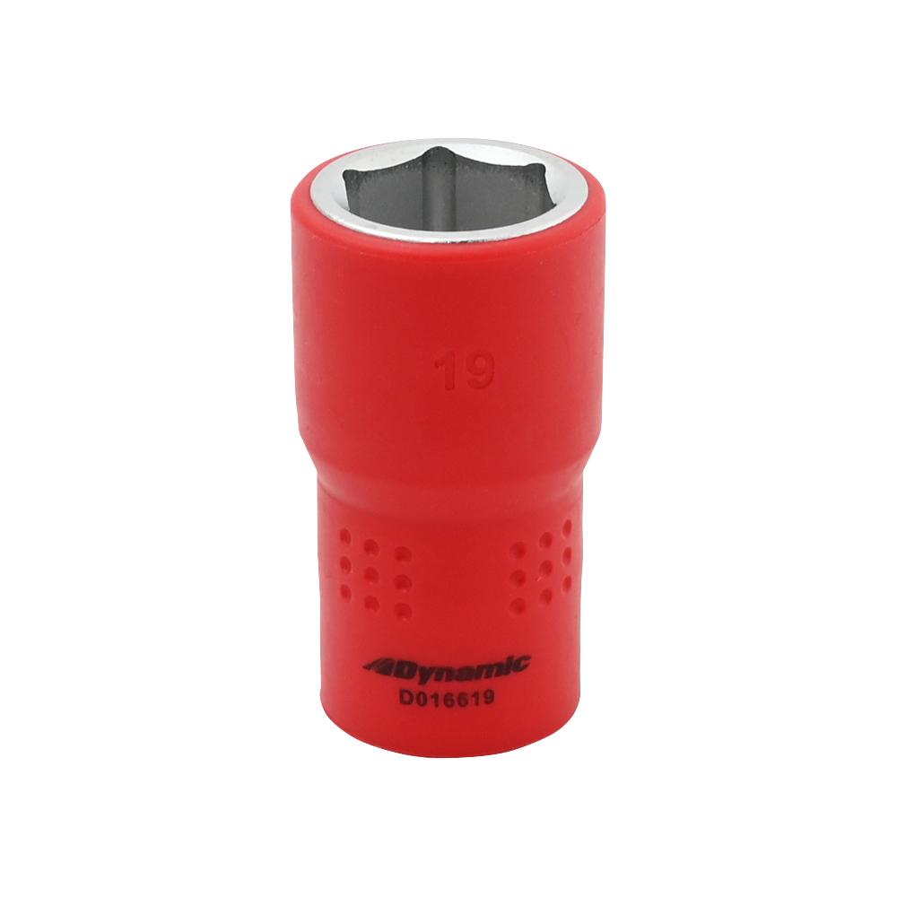 Insulated 1/2&#39;&#39; Drive 19mm, 6 Point Standard Length Socket, 1000V Insulated