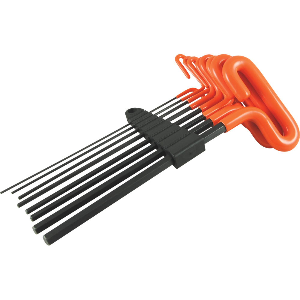 8 Piece 9&#34; Long Loop Handle, SAE Hex Key Set, 5/64&#34; - 3/8&#34;