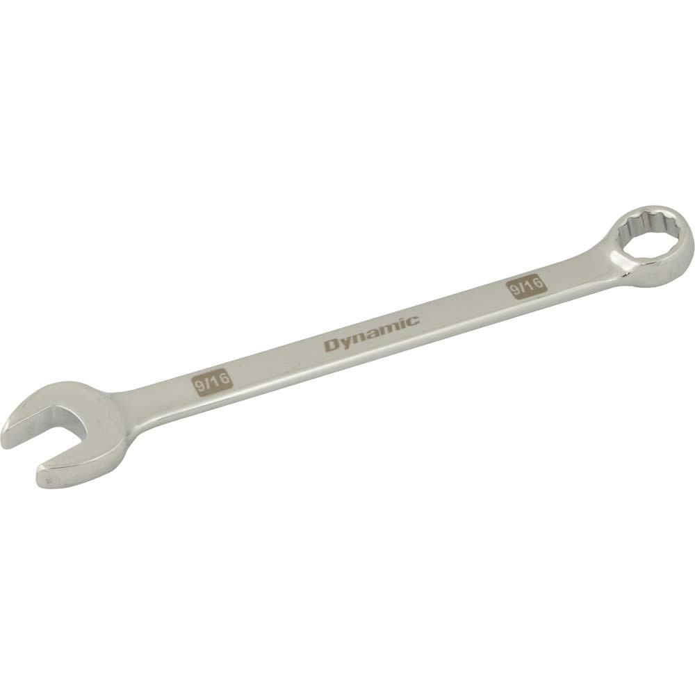 9/16&#34; 12 Point Combination Wrench, Mirror Chrome Finish