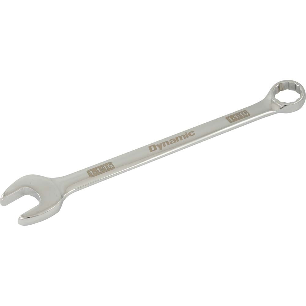 1-1/16&#34; 12 Point Combination Wrench, Mirror Chrome Finish