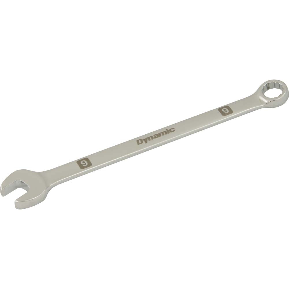 9mm 12 Point Combination Wrench, Mirror Chrome Finish