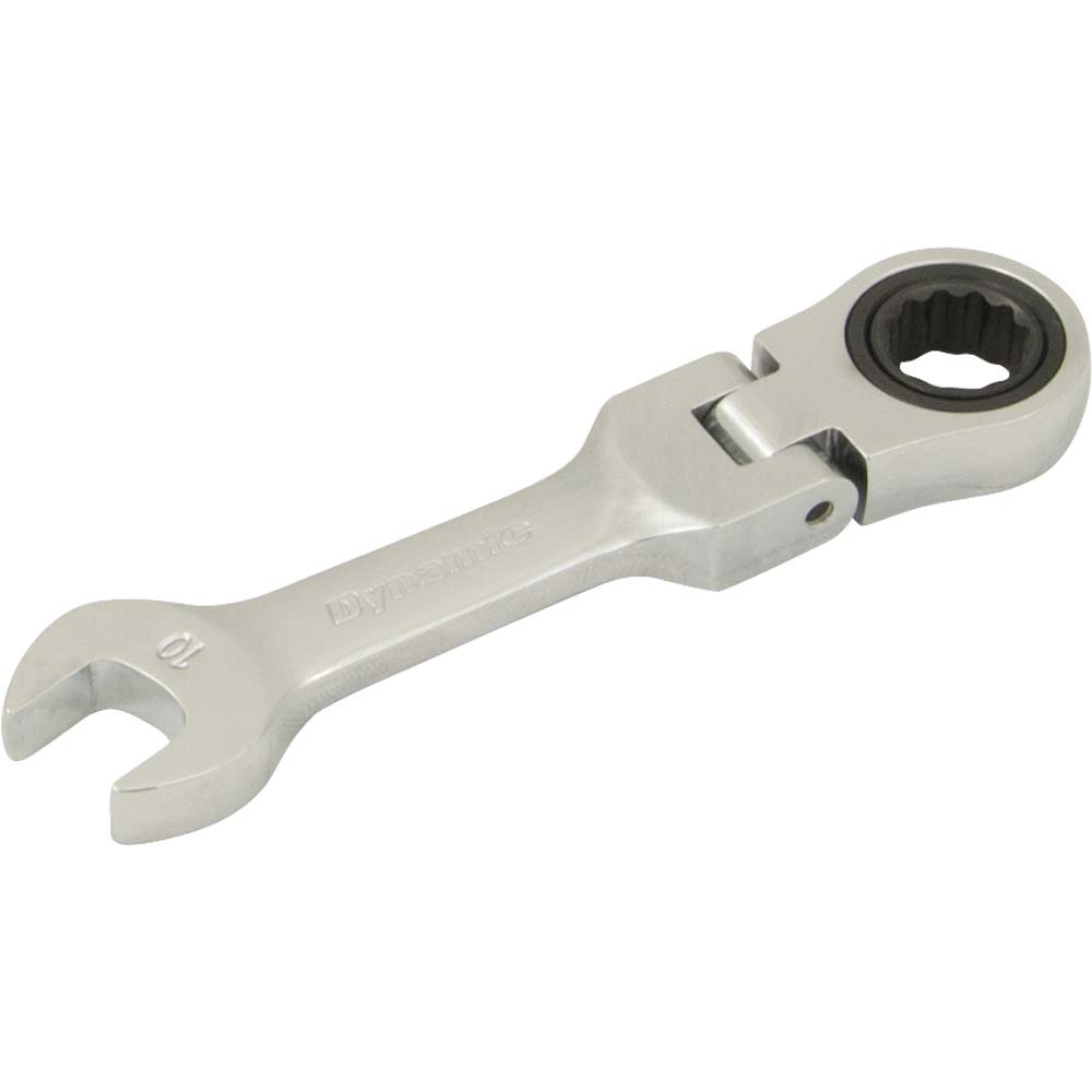 10mm Stubby Flex Head Ratcheting Wrench