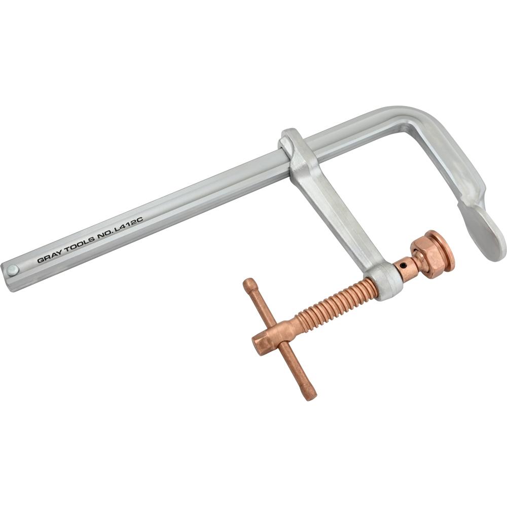 L - Clamp Regular Duty, Copper Screw & Pad, 0 - 12&#34; Capacity
