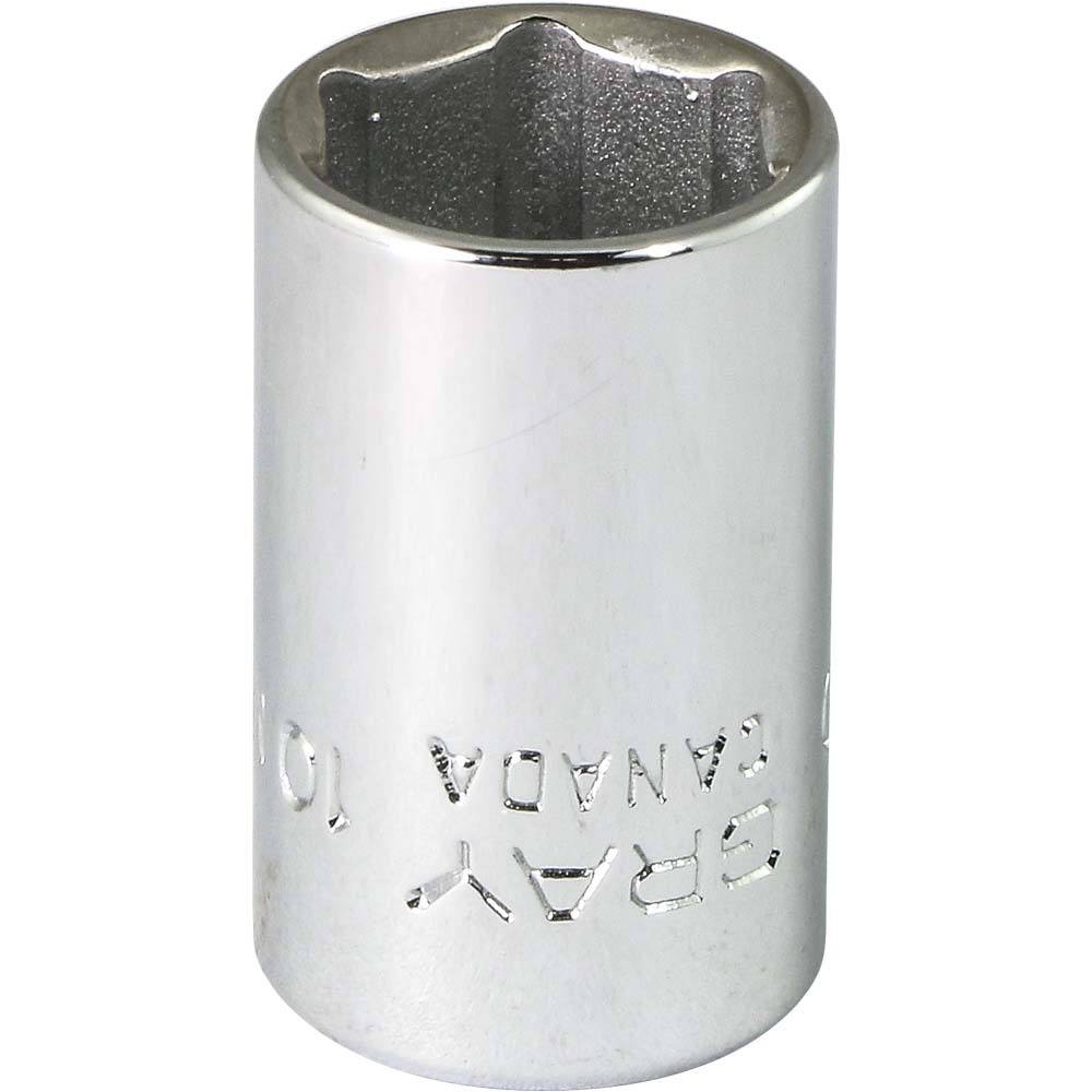 10mm X 1/4&#34; Drive, 6 Point Standard Length, Chrome Finish Socket