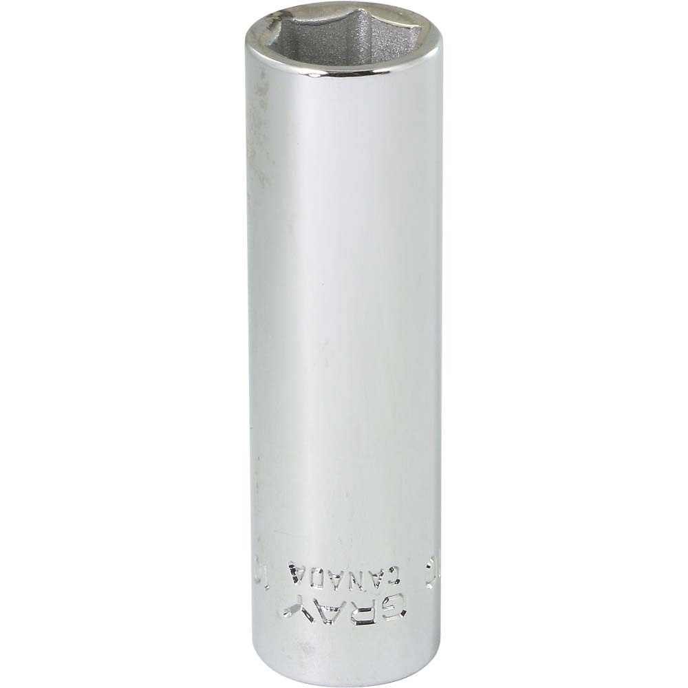 10mm X 1/4&#34; Drive, 6 Point Deep Length, Chrome Finish Socket