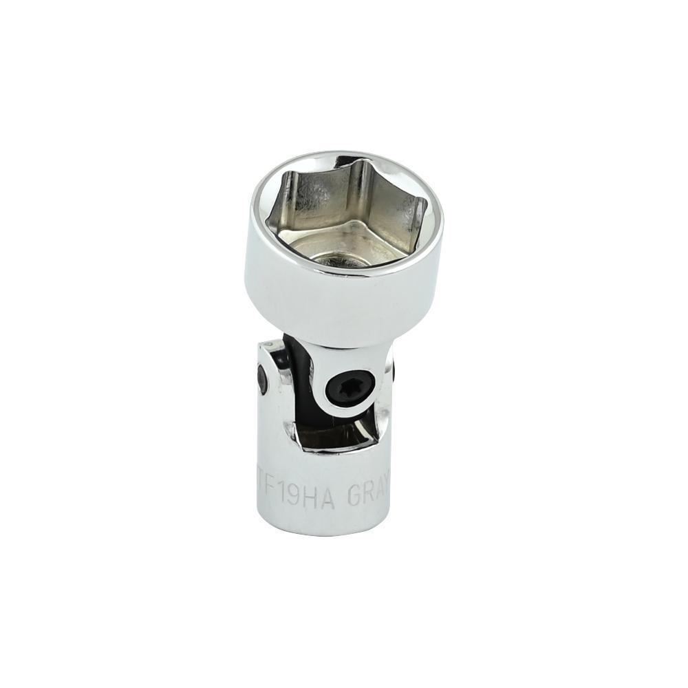 19mm X 3/8&#34; Drive, 6 Point Universal Joint Socket, Chrome Finish