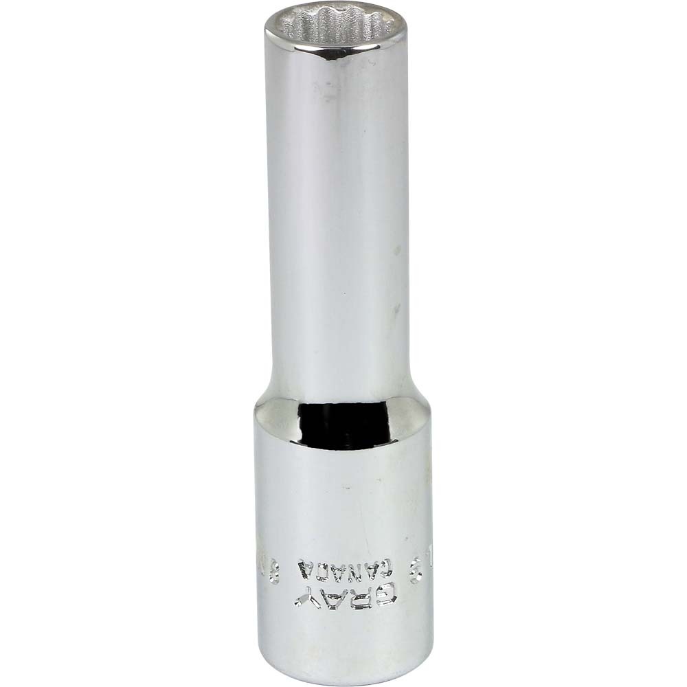 9mm X 3/8&#34; Drive, 12 Point Deep Length, Chrome Finish Socket
