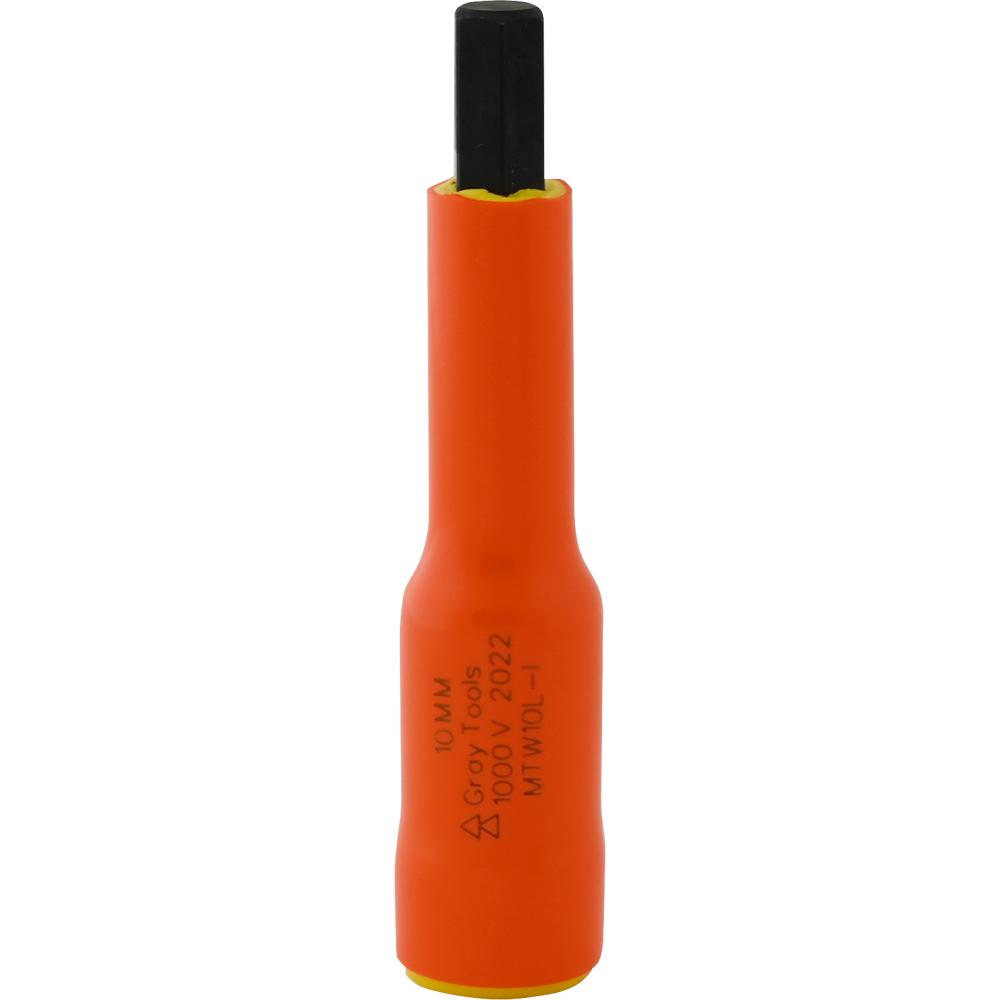 10mm X 3/8&#34; Drive Extra Long Hex Head, 1000V Insulated Socket