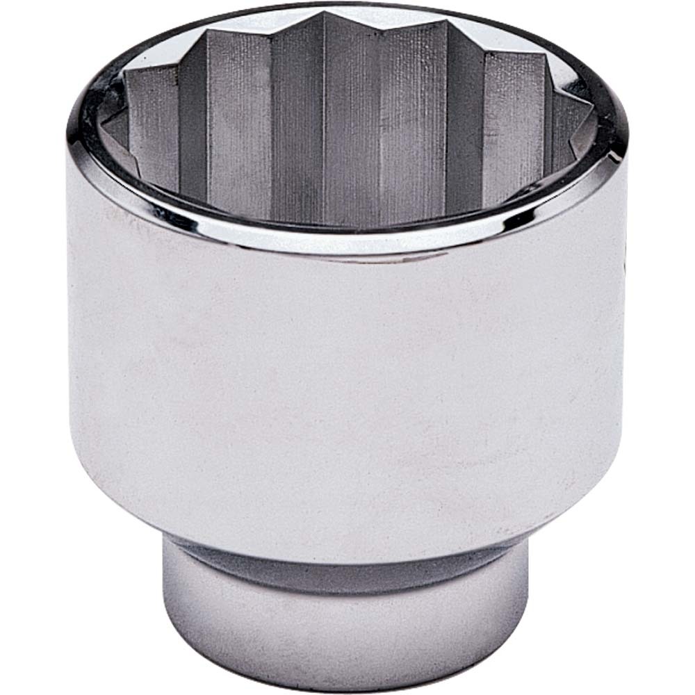 46mm X 1&#34; Drive, 12 Point Regular Length, Chrome Finish Socket