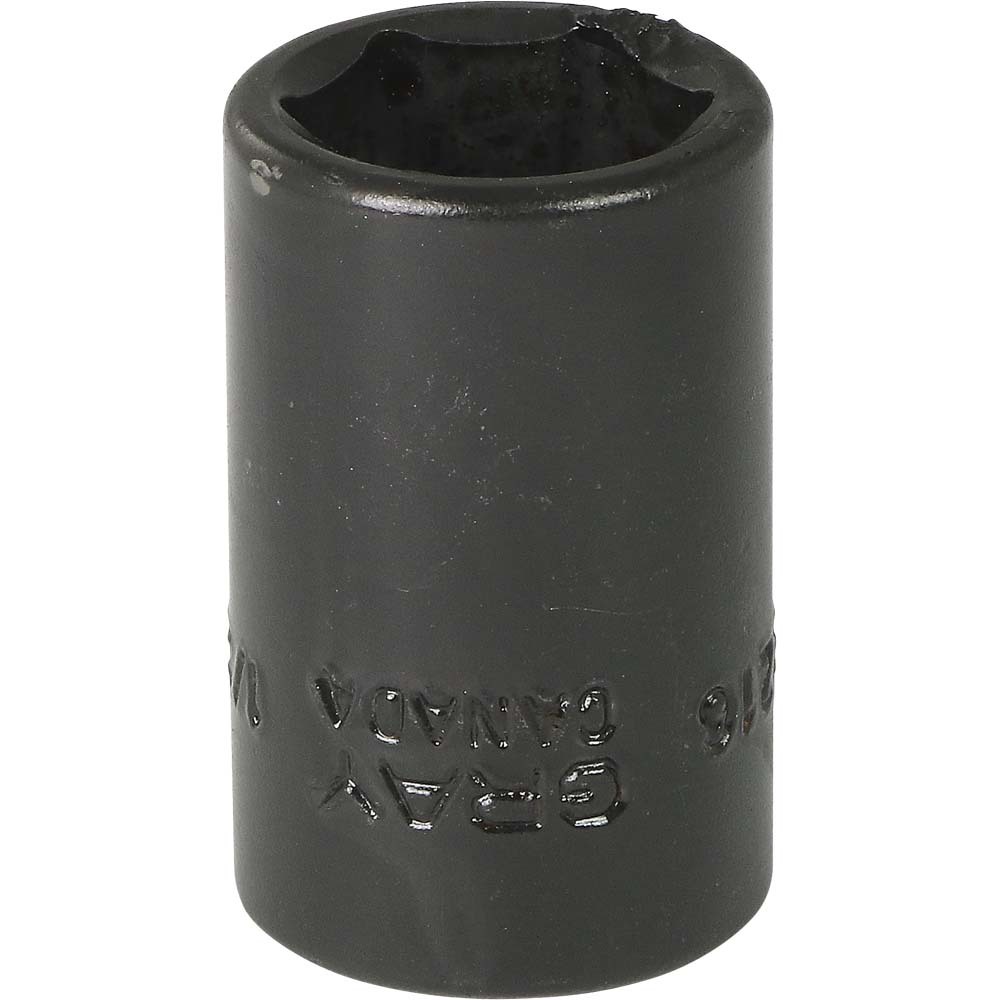 1/2&#34; X 3/8&#34; Drive, 6 Point Regular Length, Impact Socket
