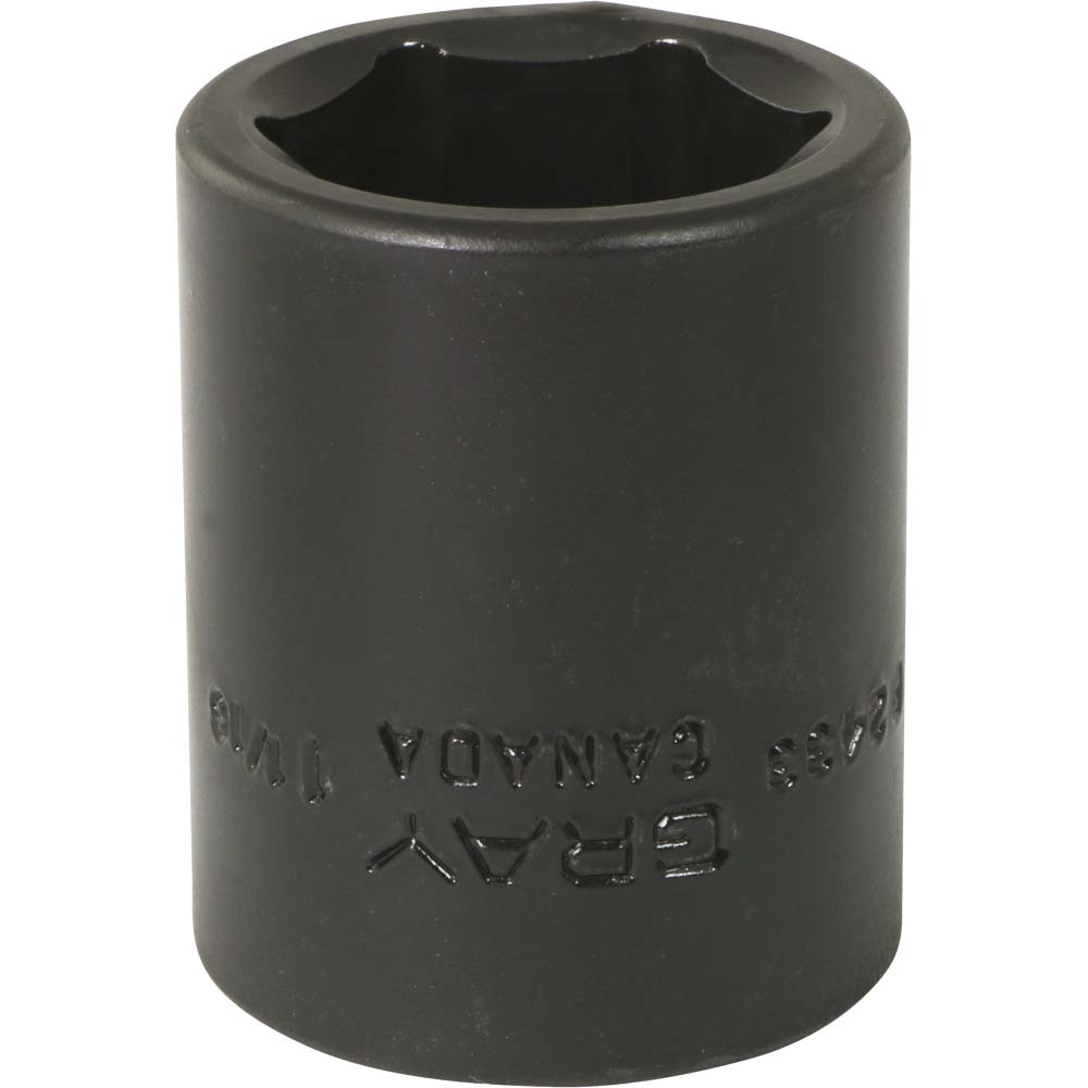 1-1/16&#34; X 1/2&#34; Drive, 6 Point Regular Length, Impact Socket