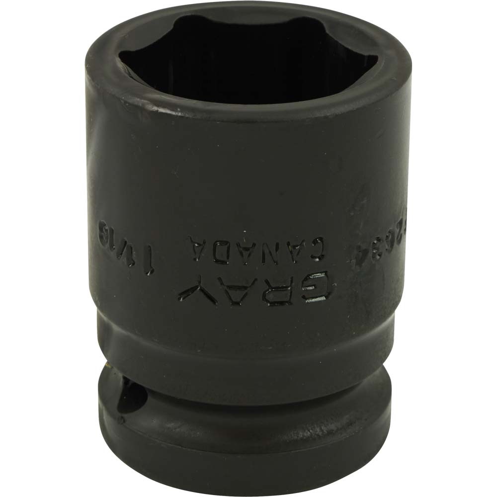 1-1/16&#34; X 3/4&#34; Drive, 6 Point Regular Length, Impact Socket